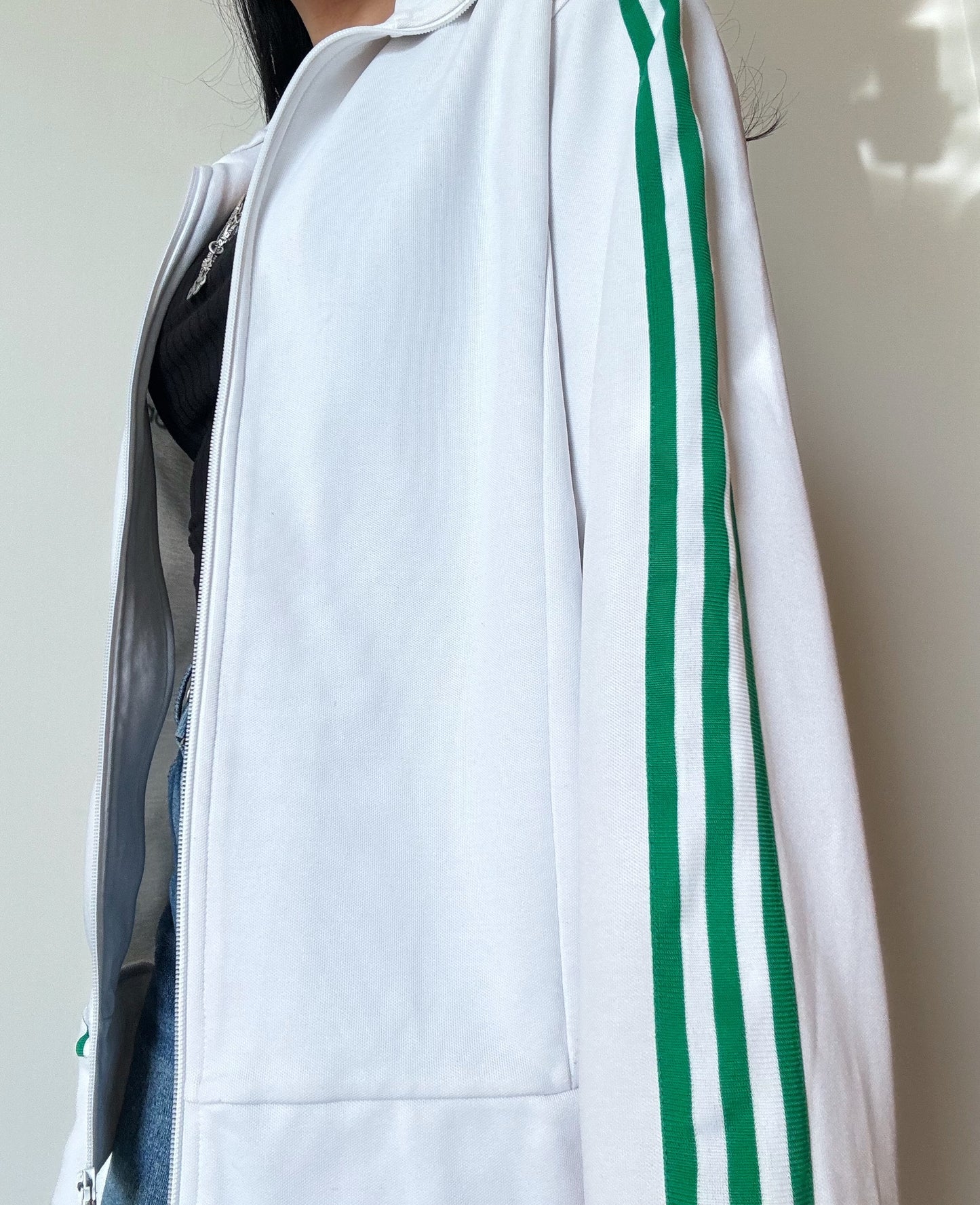 Adidas White Zip Up Jacket