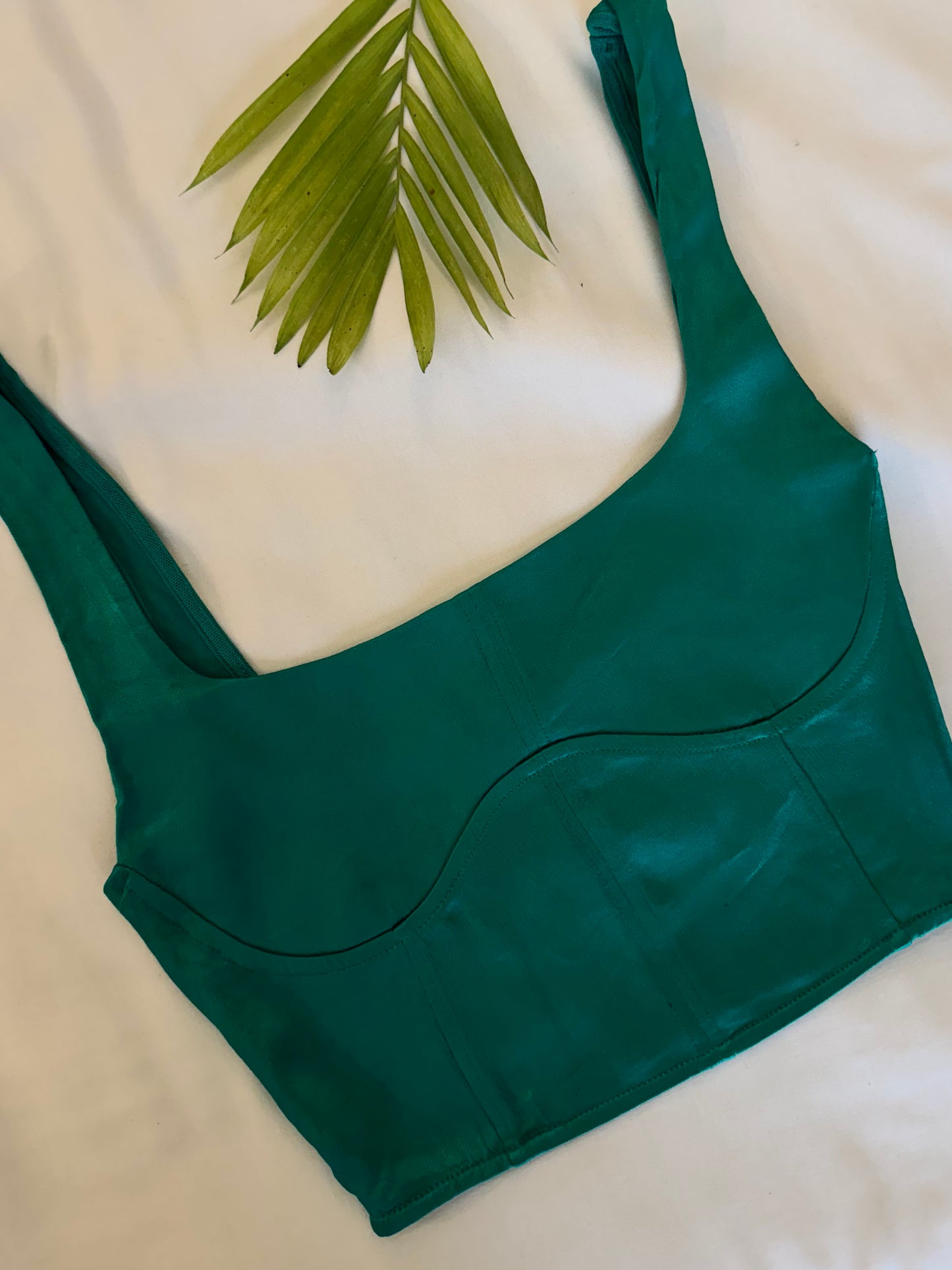 Zara Green Corset Top