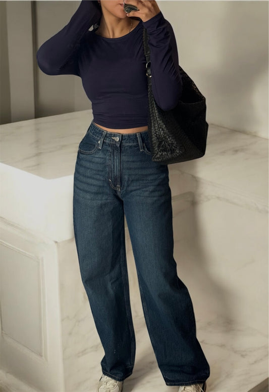 H&M Dark Wash Baggy Jeans