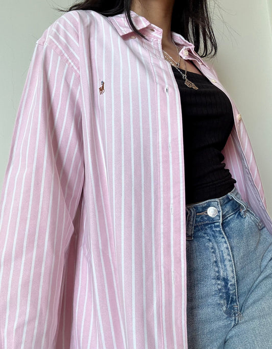 Ralph Lauren Button Down - Striped Pink