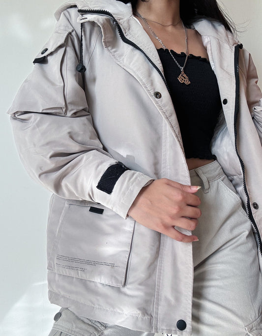 Cream Puffer Jacket