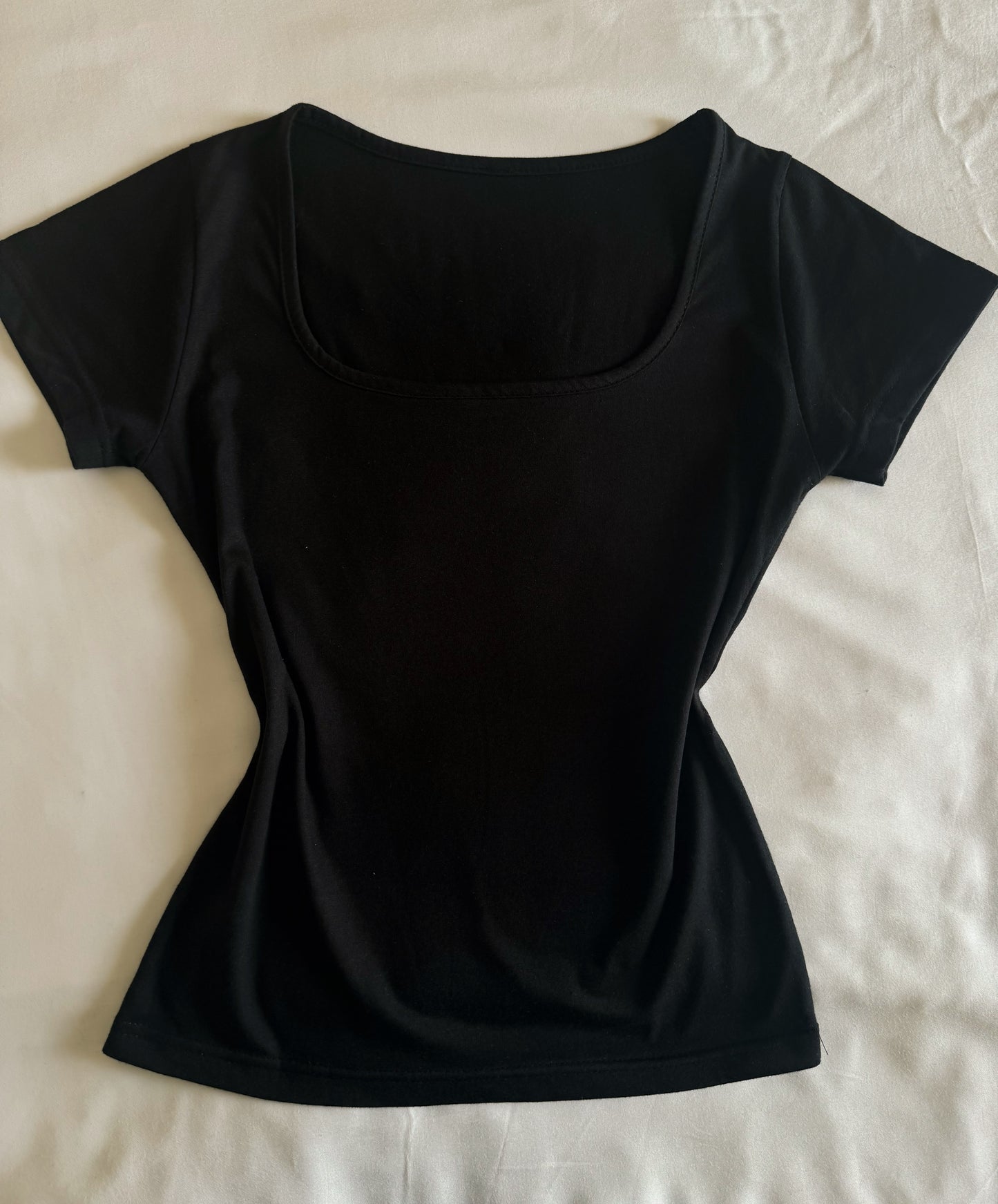 Square Neck Top - Black