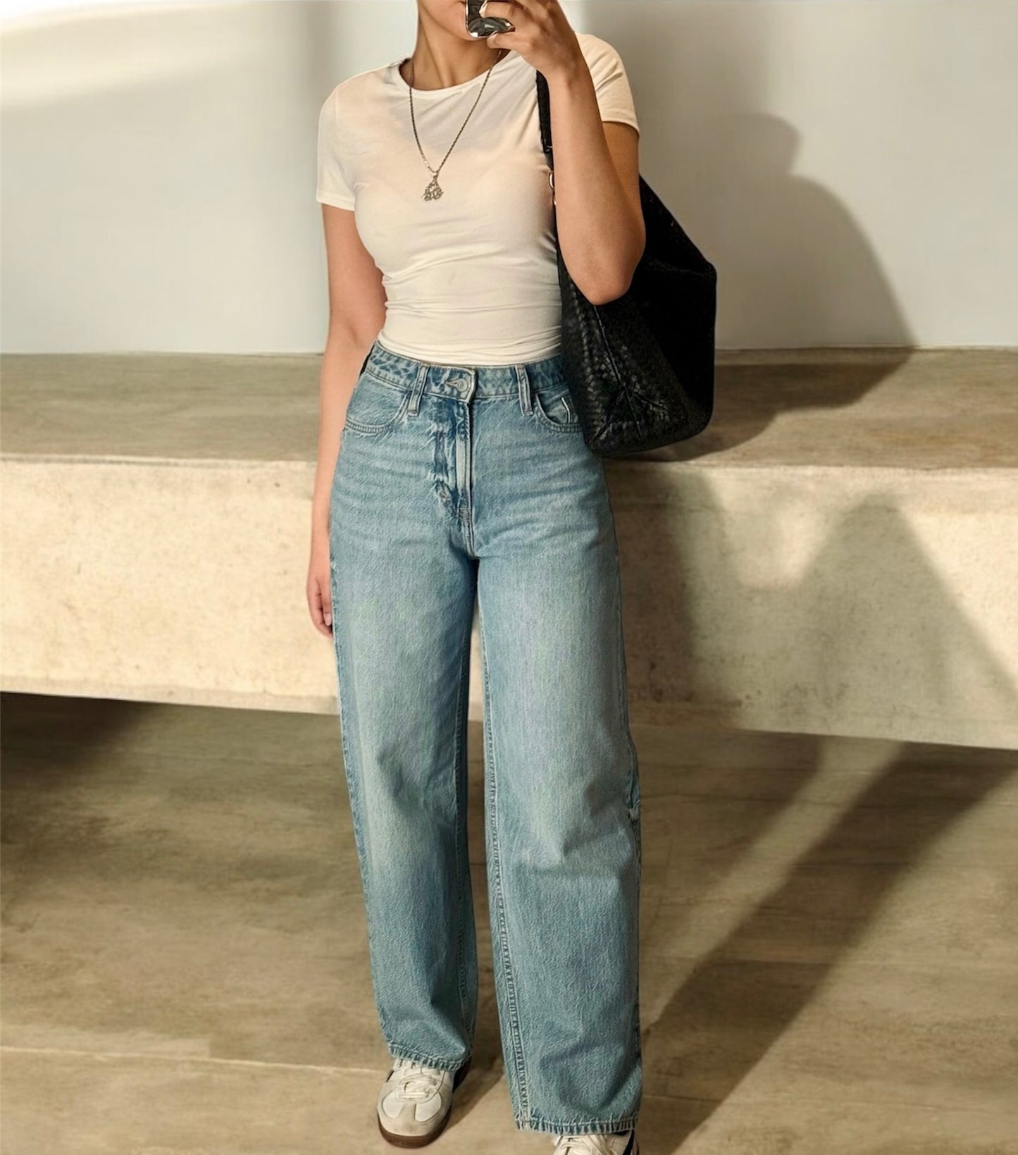 H&M Light Wash Baggy Jeans