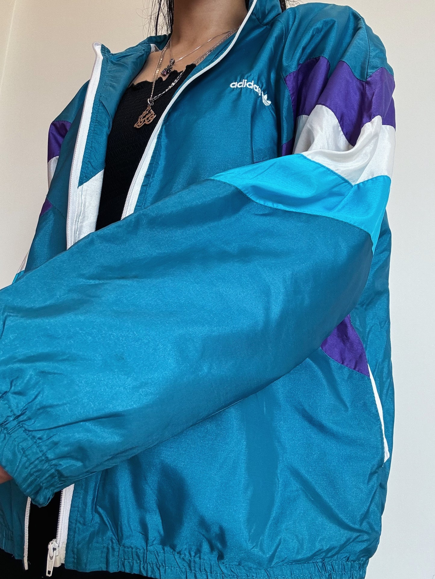 Adidas Vintage Teal Windbreaker (90s)