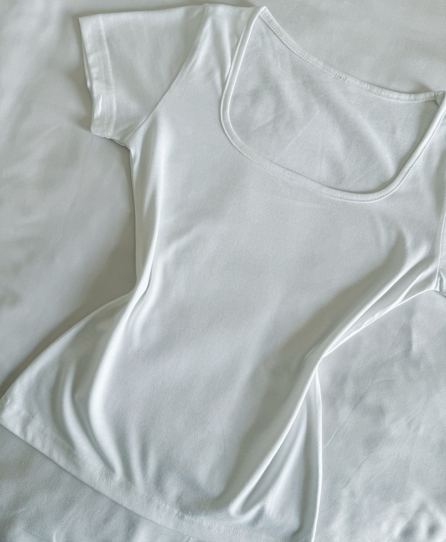 Square Neck Top - White