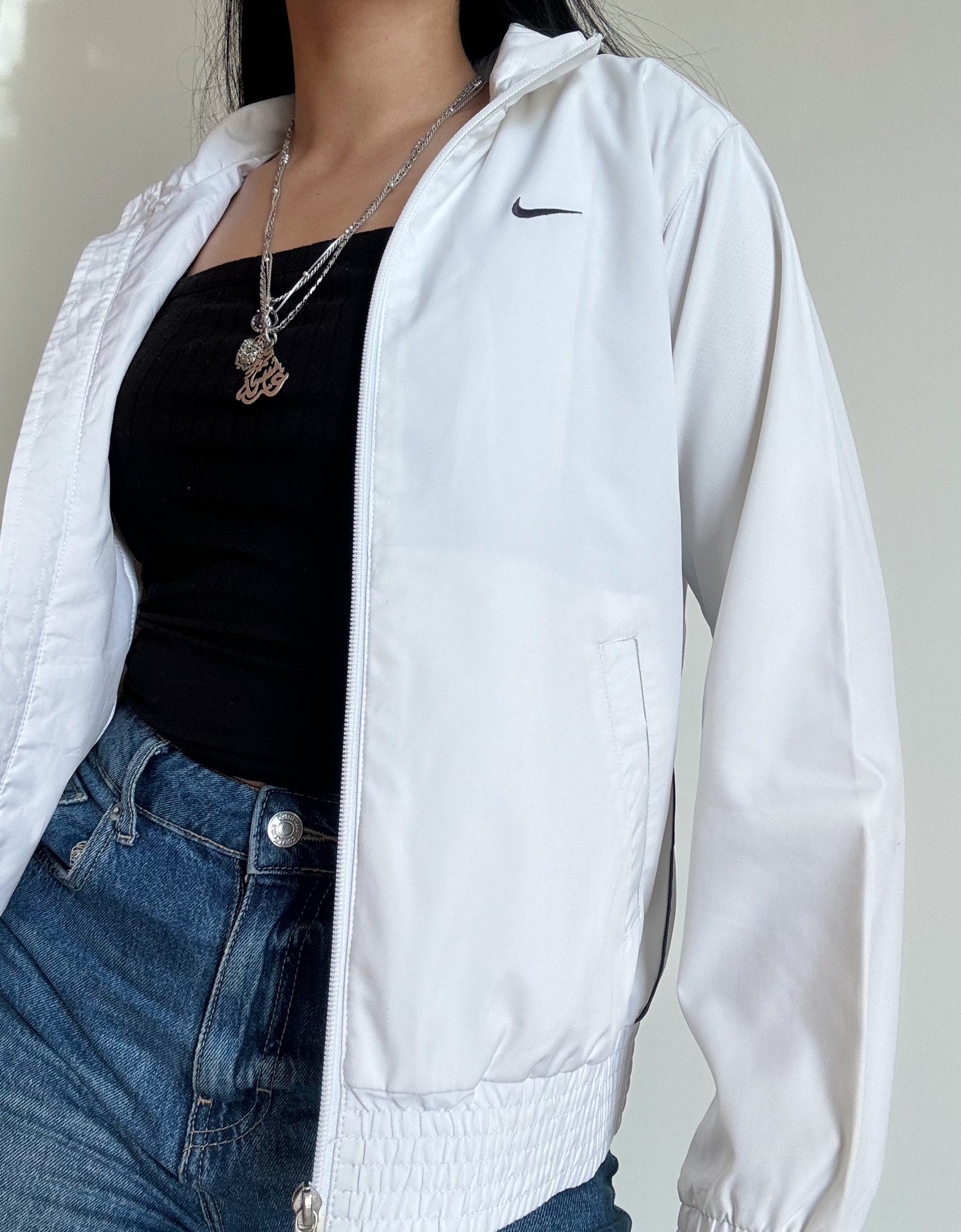 White Nike Windbreaker