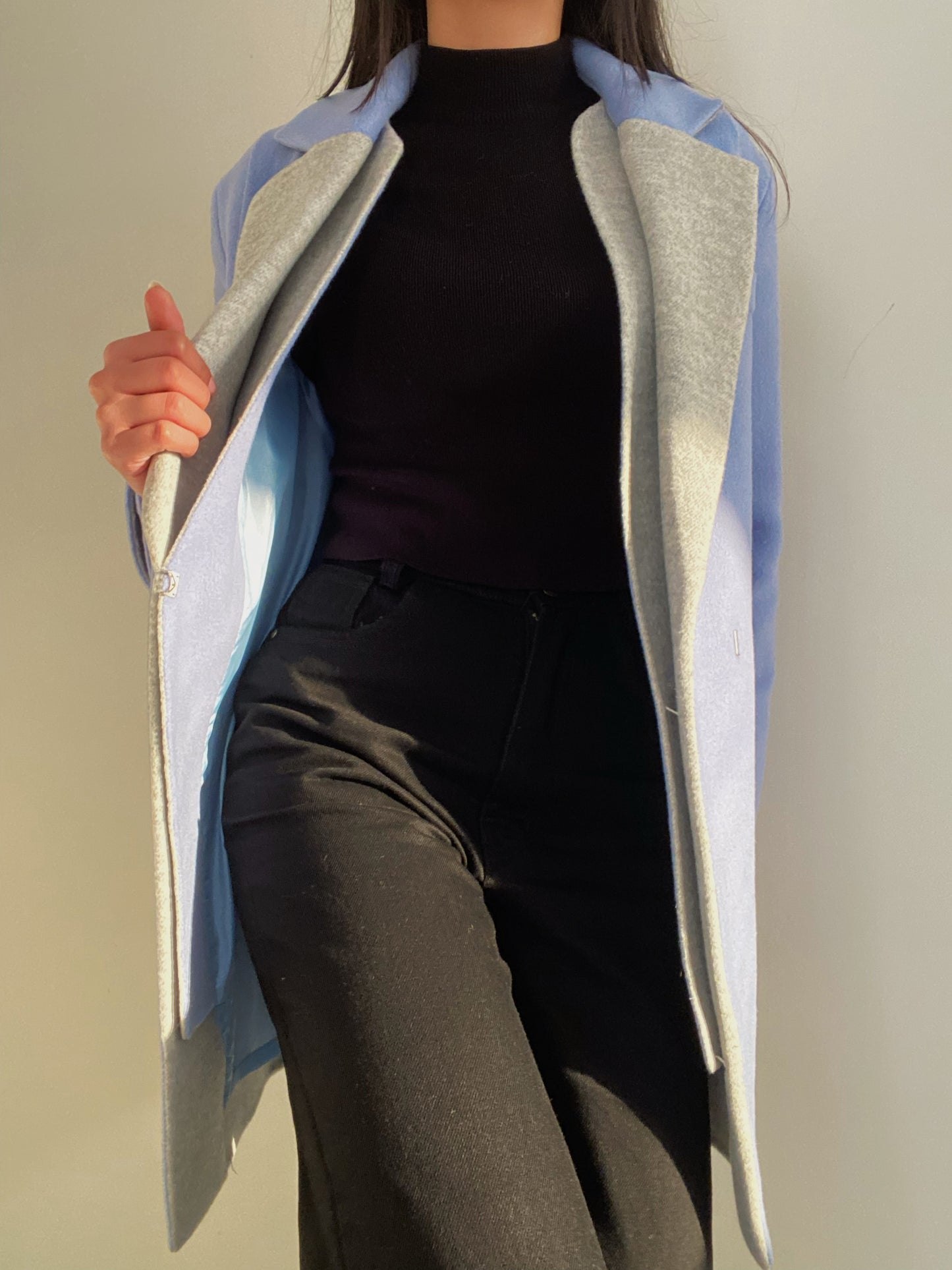 Light Blue Coat (100% Wool)