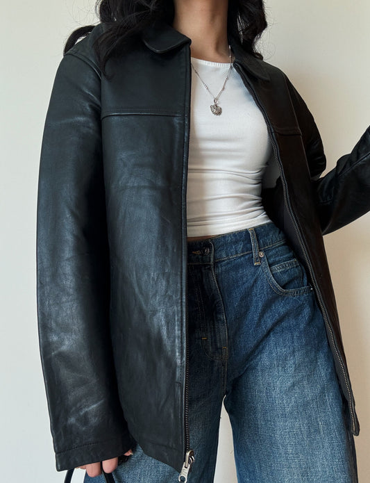 Massimo Dutti Leather Jacket (genuine leather)