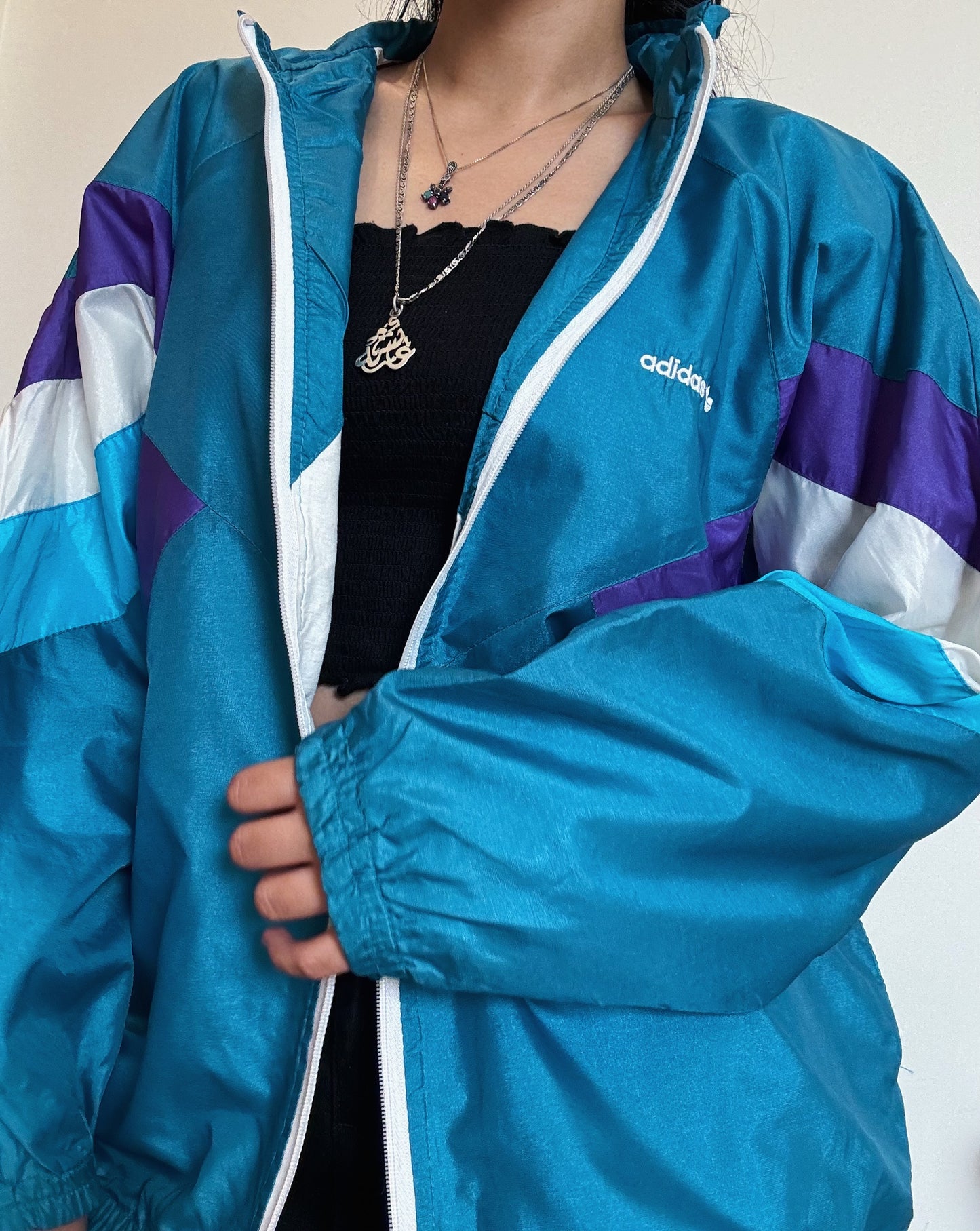 Adidas Vintage Teal Windbreaker (90s)