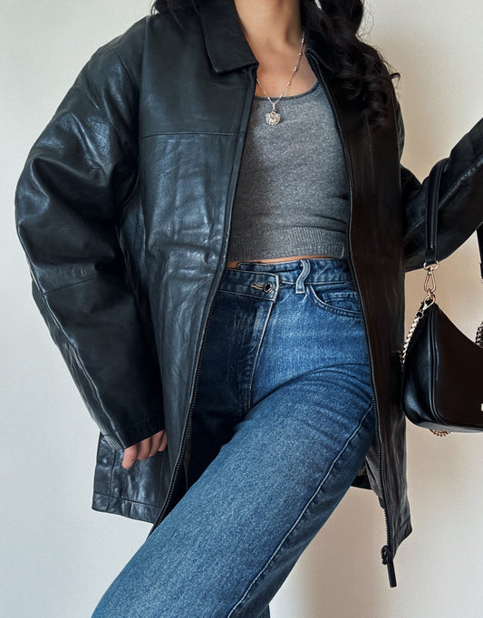 Willsons Leather Black Jacket (genuine leather)
