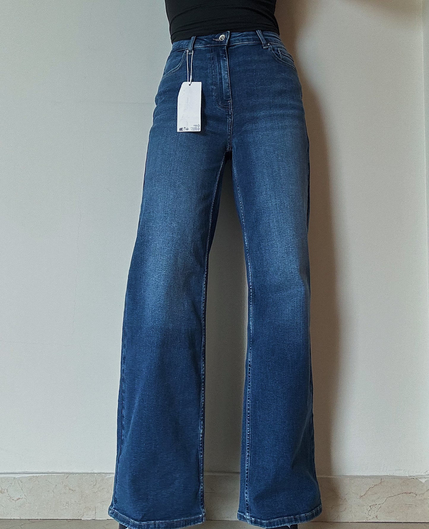 ONLY Wide Leg Medium Blue Jeans