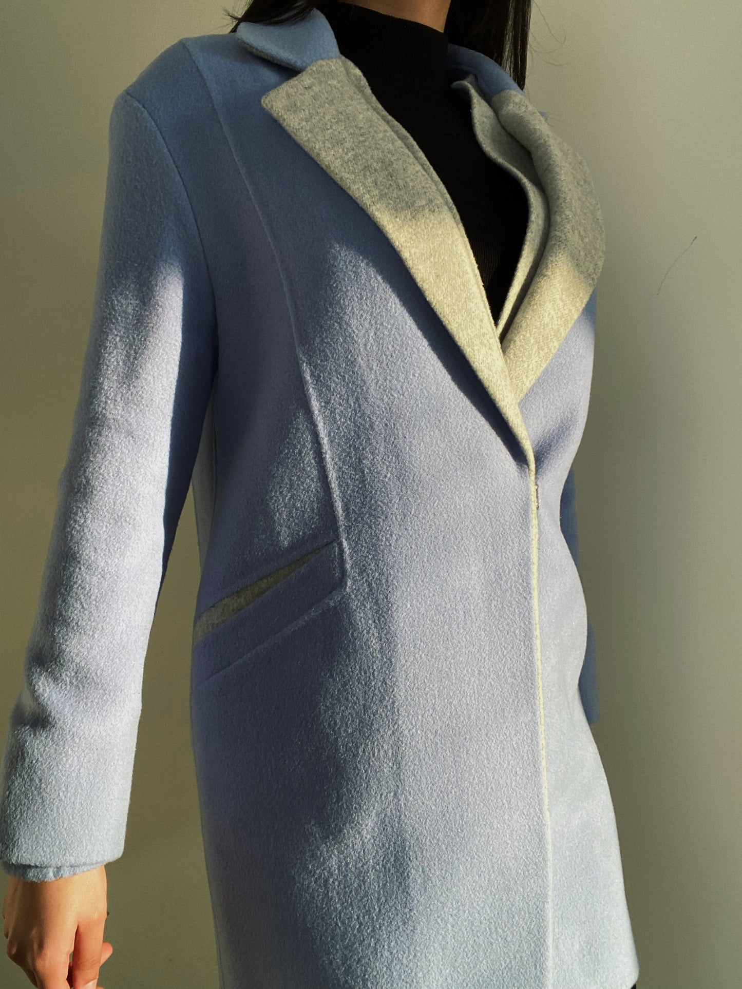 Light Blue Coat (100% Wool)