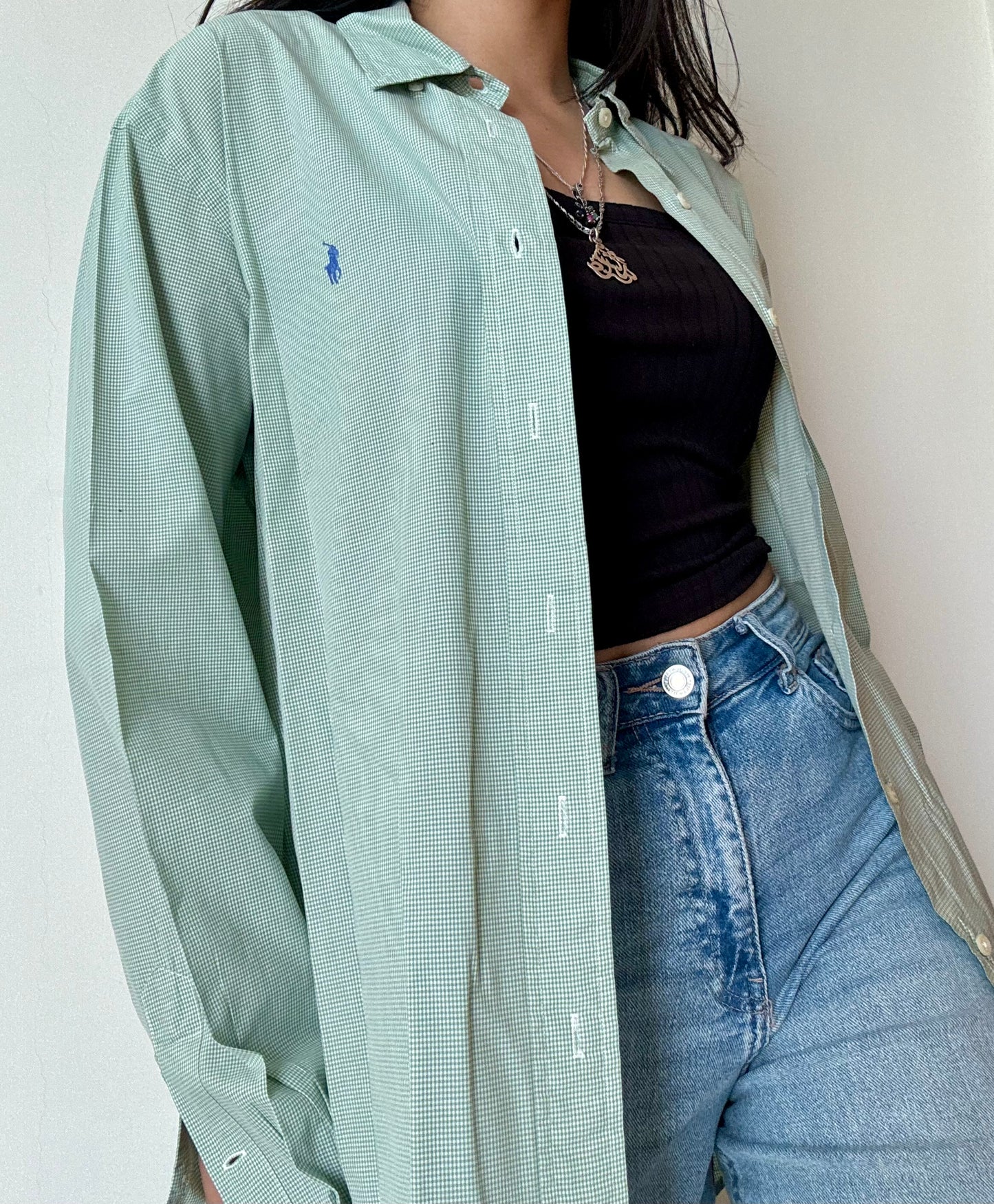Ralph Lauren Button Down - Checkered Green