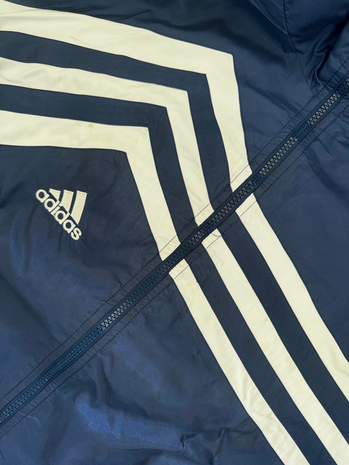 Vintage Adidas Navy & Green Blue Windbreaker