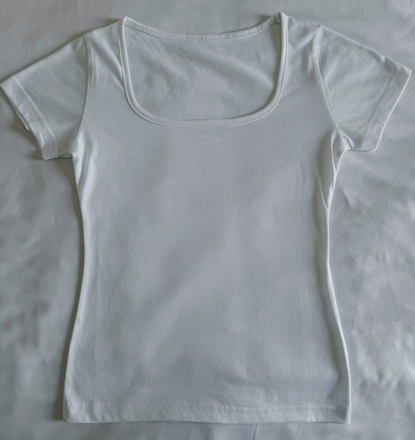 Square Neck Top - White