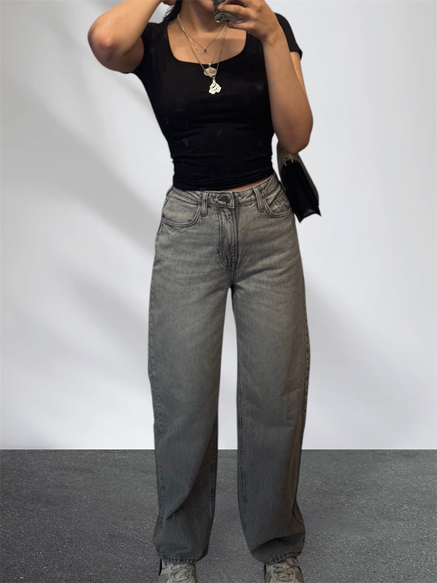 H&M Grey Baggy Jeans