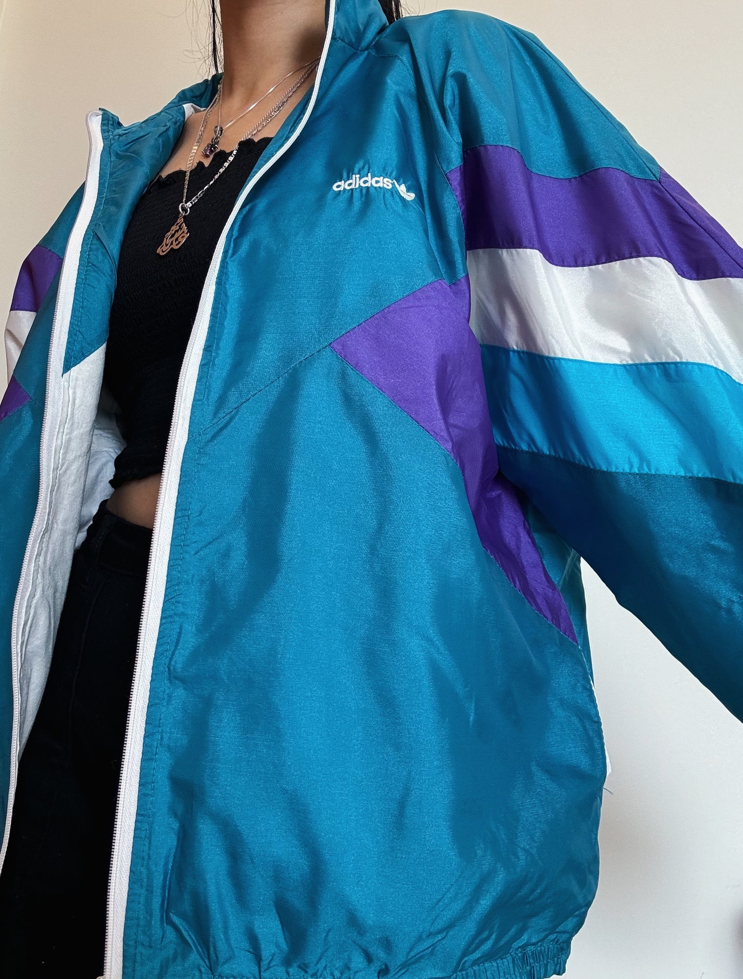 Adidas Vintage Teal Windbreaker (90s)