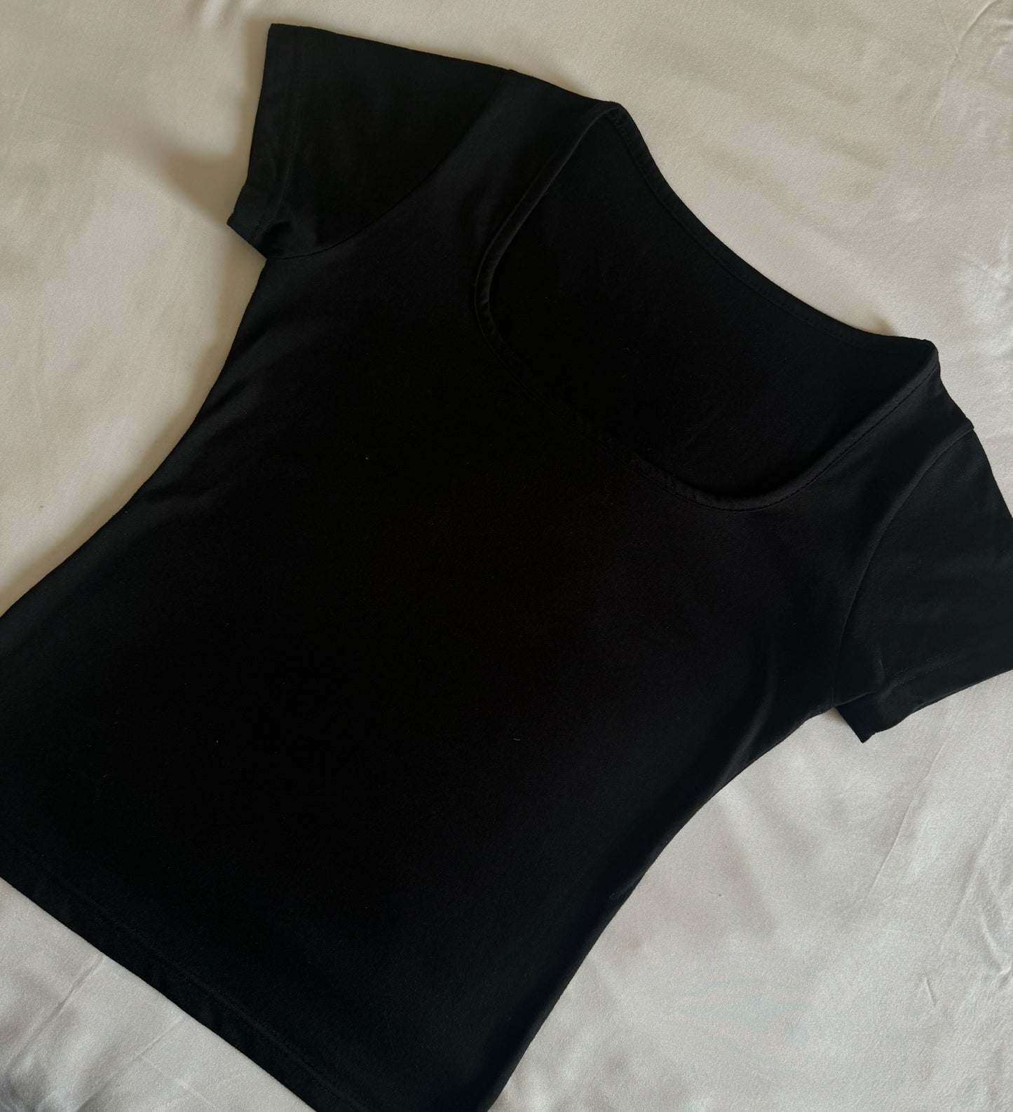 Square Neck Top - Black