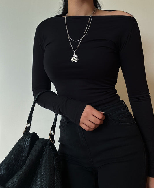Basic Asymmetrical Top - Black