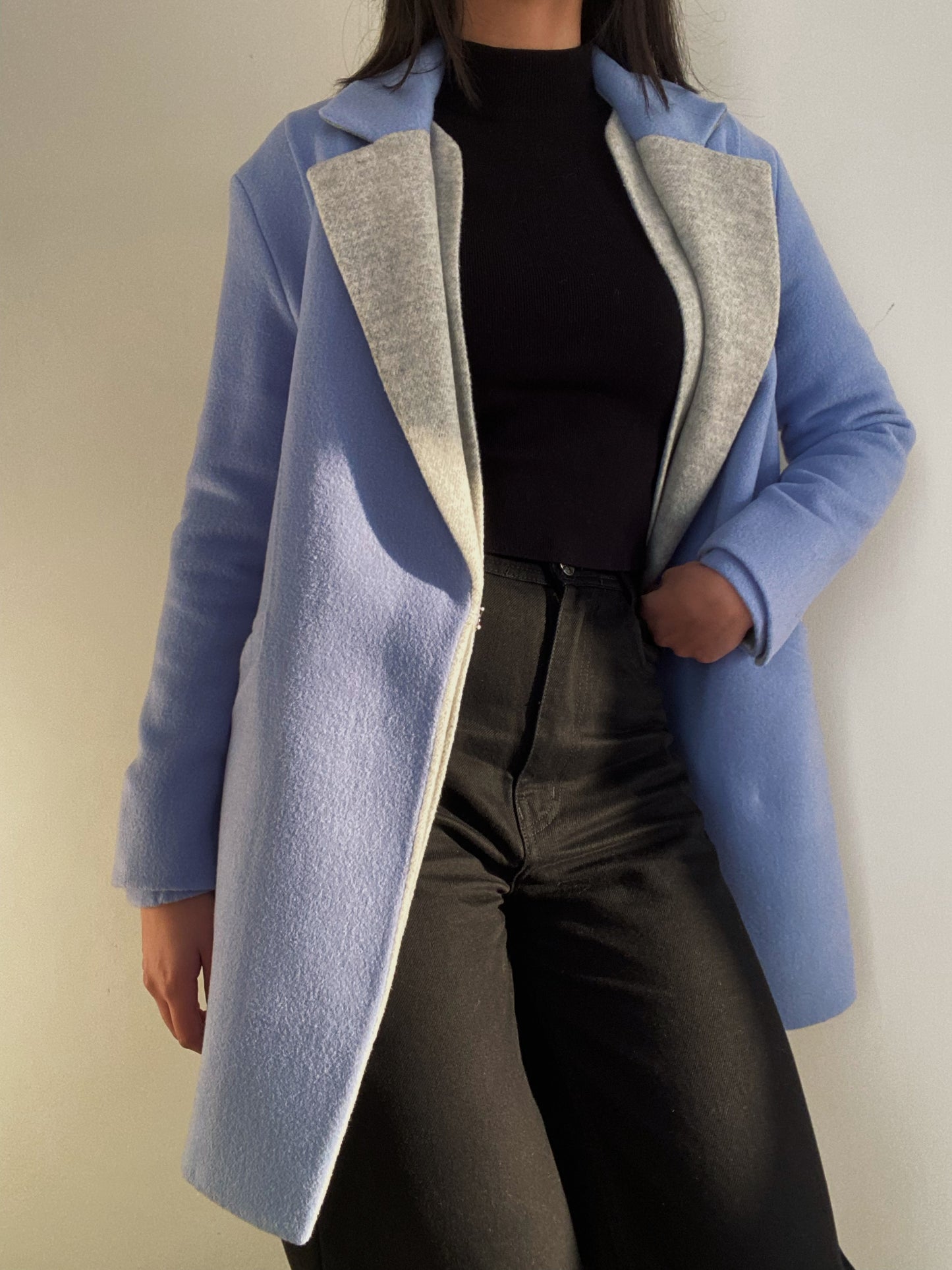 Light Blue Coat (100% Wool)
