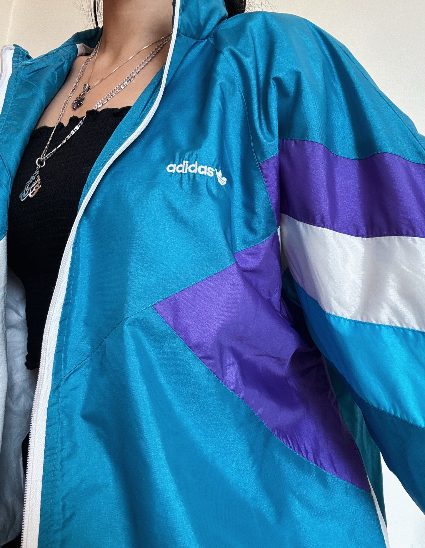Adidas Vintage Teal Windbreaker (90s)