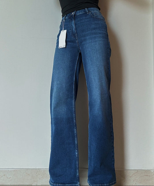 ONLY Wide Leg Medium Blue Jeans